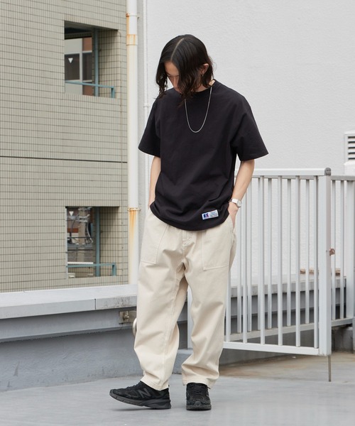 Russell Athletic（ラッセルアスレティック）の「RUSSELL ATHLETIC / ラッセルアスレティック Campus Jersey T ブランドタグ ワイドシルエット クルーネックTシャツ カットソー 2026年春夏（Tシャツ/カットソー・メンズ・オフホワイト/ブラック/ネイビー・M/L/XL）」の22枚目の写真