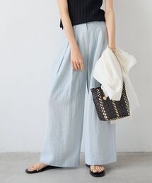 le.coeur blanc | vaneumリネンブレンドタックワイドパンツ(その他パンツ)