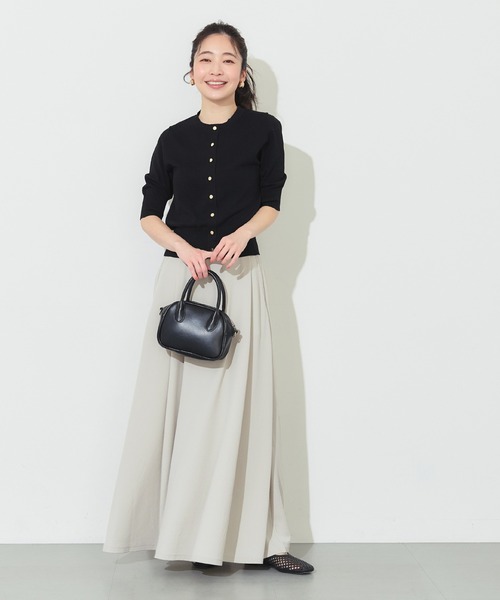 coca(coca)(コカ)の「ライトエンボスフレアスカート(スカート・レディース・ライトベージュ/ブラック・M/L)」の16枚目の写真