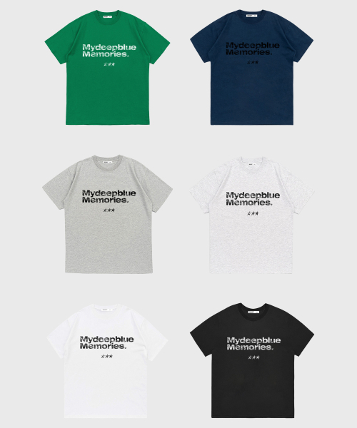 mydeepbluememories(マイディープブルーメモリーズ)の「MM TEXT T-SHIRTS(LIGHT GREY)(Tシャツ/カットソー・レディース・ライトグレー・1/2)」の2枚目の写真