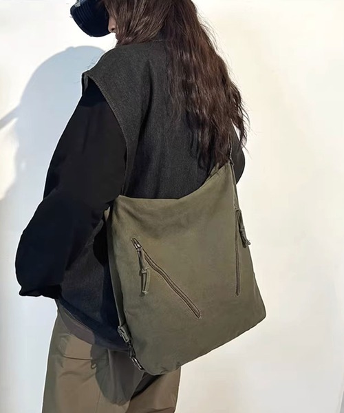 FUNALIVE(ファンアライブ)の「ABETTOR ヘビーキャンバストート&DAY 2WAY BAG(トートバッグ・メンズ・ブラック/カーキ/キナリ・FREE)」の3枚目の写真