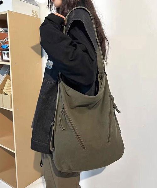 FUNALIVE(ファンアライブ)の「ABETTOR ヘビーキャンバストート&DAY 2WAY BAG(トートバッグ・メンズ・ブラック/カーキ/キナリ・FREE)」の14枚目の写真