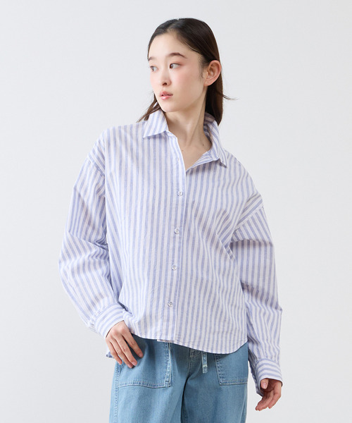 The Duchess Designs(ダッチェス・デザイン)の「《別注》【 The Duchess Designs/ザ ダッチェス デザイン】綿麻レギュラーカラーシャツ(シャツ/ブラウス・レディース・イエロー系その他/ホワイト/ピンク/ブルー系その他・FREE)」の3枚目の写真