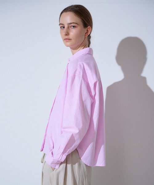 The Duchess Designs(ダッチェス・デザイン)の「《別注》【 The Duchess Designs/ザ ダッチェス デザイン】綿麻レギュラーカラーシャツ(シャツ/ブラウス・レディース・イエロー系その他/ホワイト/ピンク/ブルー系その他・FREE)」の7枚目の写真