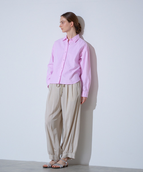 The Duchess Designs(ダッチェス・デザイン)の「《別注》【 The Duchess Designs/ザ ダッチェス デザイン】綿麻レギュラーカラーシャツ(シャツ/ブラウス・レディース・イエロー系その他/ホワイト/ピンク/ブルー系その他・FREE)」の10枚目の写真