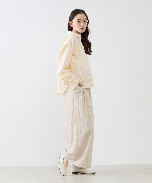 The Duchess Designs(ダッチェス・デザイン)の「《別注》【 The Duchess Designs/ザ ダッチェス デザイン】綿麻レギュラーカラーシャツ(シャツ/ブラウス・レディース・イエロー系その他/ホワイト/ピンク/ブルー系その他・FREE)」の11枚目の写真