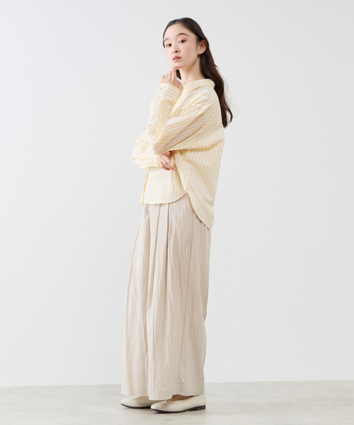 The Duchess Designs(ダッチェス・デザイン)の「《別注》【 The Duchess Designs/ザ ダッチェス デザイン】綿麻レギュラーカラーシャツ(シャツ/ブラウス・レディース・イエロー系その他/ホワイト/ピンク/ブルー系その他・FREE)」の14枚目の写真