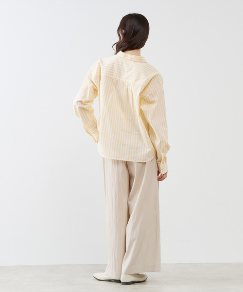 The Duchess Designs(ダッチェス・デザイン)の「《別注》【 The Duchess Designs/ザ ダッチェス デザイン】綿麻レギュラーカラーシャツ(シャツ/ブラウス・レディース・イエロー系その他/ホワイト/ピンク/ブルー系その他・FREE)」の17枚目の写真