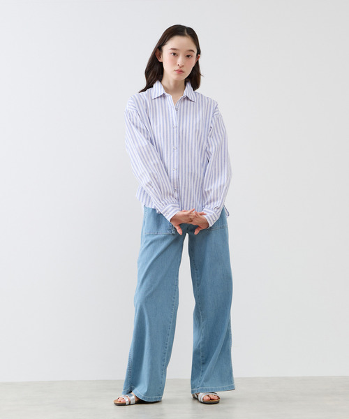 The Duchess Designs(ダッチェス・デザイン)の「《別注》【 The Duchess Designs/ザ ダッチェス デザイン】綿麻レギュラーカラーシャツ(シャツ/ブラウス・レディース・イエロー系その他/ホワイト/ピンク/ブルー系その他・FREE)」の20枚目の写真