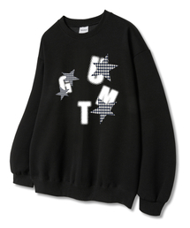 UGMTスター 裏毛 スウェット Tシャツ ブラック