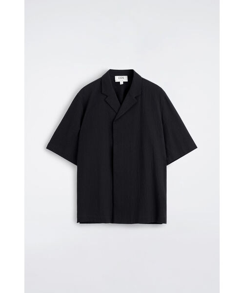 COS（コス）の「シアサッカー　リゾートシャツ（シャツ/ブラウス・メンズ・ブラック/グレー系その他・XL/L/M/S/XS）」の7枚目の写真