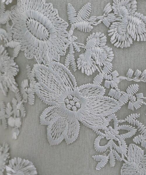 OPAQUE.CLIP(オペークドットクリップ)の「チュールレースニットカーディガン【洗える】(カーディガン/ボレロ・レディース・ネイビー/サックスブルー/グレー・38/40/42)」の7枚目の写真