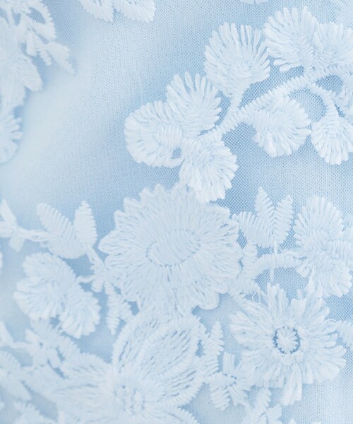 OPAQUE.CLIP(オペークドットクリップ)の「チュールレースニットカーディガン【洗える】(カーディガン/ボレロ・レディース・ネイビー/サックスブルー/グレー・38/40/42)」の11枚目の写真