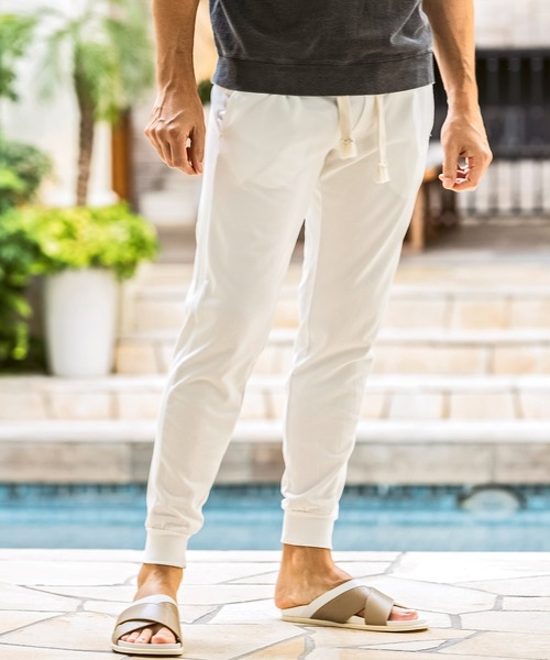 1PIU1UGUALE3  RELAX （ウノピゥウノウグァーレトレ リラックス）の「1PIU1UGUALE3 RELAX(ウノピゥウノウグァーレトレ リラックス)ロゴ刺繍 ピグメントスウェットジョガーパンツ（その他パンツ・メンズ・ホワイト/ブラック/サックスブルー/ピンク・S/M/L/XL/XXL）」の5枚目の写真