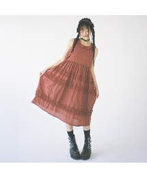 CLUTSTUDIO（クルロトスタジオ）の「タータンチェックヘッドドレス - レッド（ワンピース）」