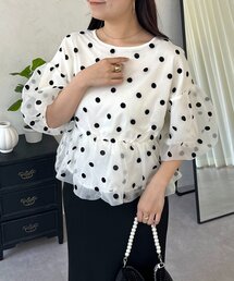 prose verse | シアードットバルーンペプラムブラウス(シャツ/ブラウス)