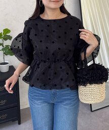 prose verse | シアードットバルーンペプラムブラウス(シャツ/ブラウス)