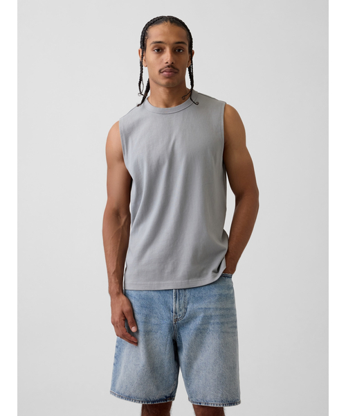 GAP(ギャップ)の「マッスル タンクトップ(タンクトップ・メンズ・ブラック/オフホワイト/グレー/グリーン・XL/L/M/S/XS)」の1枚目の写真