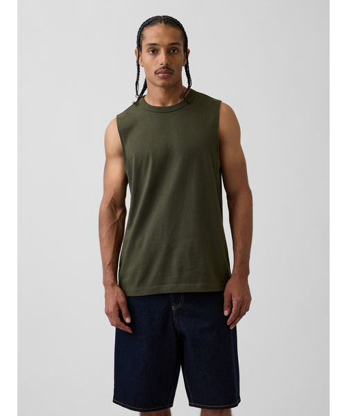 GAP(ギャップ)の「マッスル タンクトップ(タンクトップ・メンズ・ブラック/オフホワイト/グレー/グリーン・XL/L/M/S/XS)」の4枚目の写真