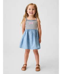 GAP（ギャップ）の「ミックスメディア エプロンワンピース (幼児・ベビー)（ワンピース）」
