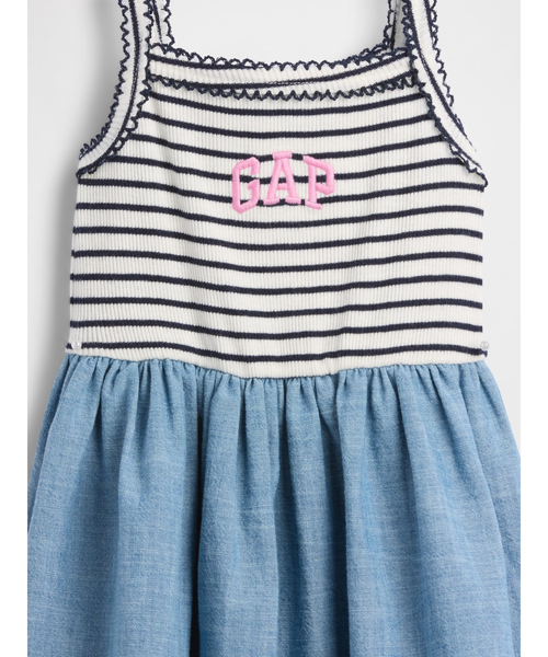GAP(ギャップ)の「ミックスメディア エプロンワンピース (幼児・ベビー)(ワンピース・キッズ・ブルー/ピンク/イエロー/ブルー系その他・70cm/80cm/90cm/95cm/100cm/105cm/110cm)」の5枚目の写真