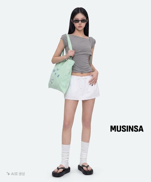 FLAREUP(フレアアップ)の「Layered Bustier T-Shirt (FL-108_Gray)(Tシャツ/カットソー・レディース・ライトグレー・OS)」の16枚目の写真
