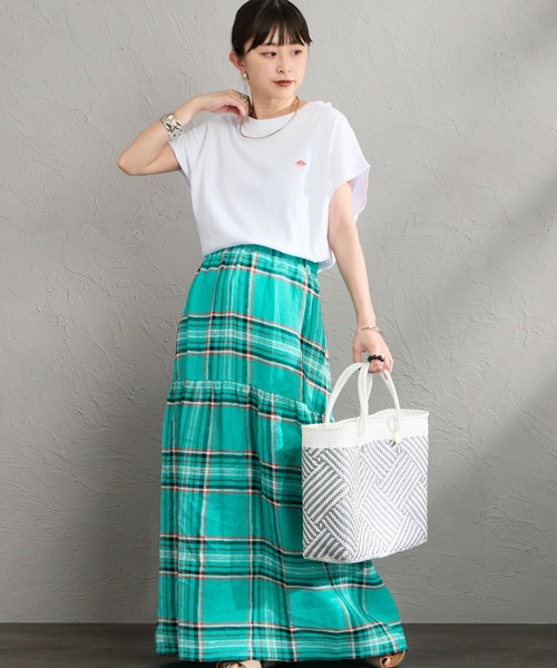 DANTON（ダントン）の「[DANTON/ダントン] ワンポイントロゴ ドルマンスリーブ Tシャツ（Tシャツ/カットソー・レディース・ホワイト/グレイッシュベージュ/ブラック・S）」の15枚目の写真