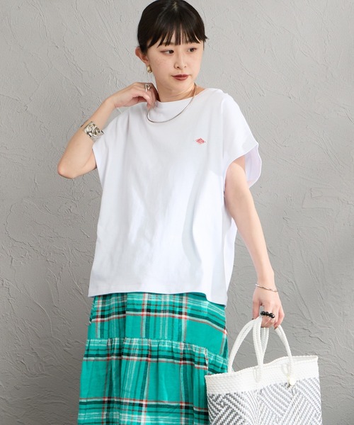 DANTON（ダントン）の「[DANTON/ダントン] ワンポイントロゴ ドルマンスリーブ Tシャツ（Tシャツ/カットソー・レディース・ホワイト/グレイッシュベージュ/ブラック・S）」の17枚目の写真