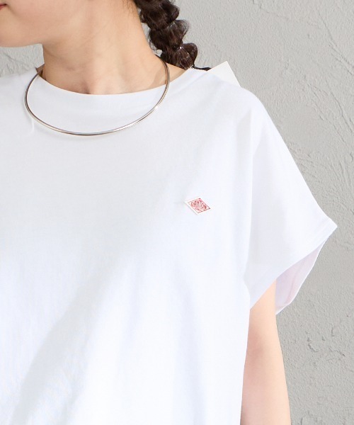 DANTON（ダントン）の「[DANTON/ダントン] ワンポイントロゴ ドルマンスリーブ Tシャツ（Tシャツ/カットソー・レディース・ホワイト/グレイッシュベージュ/ブラック・S）」の21枚目の写真