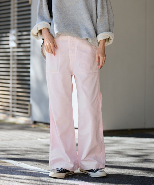 FRAMeWORK(フレームワーク)の「≪追加≫ライトミリタリースラブベイカーパンツ 4(カーゴパンツ・レディース・オリーブ/ピンク系その他/ホワイト・40/38/36)」の3枚目の写真