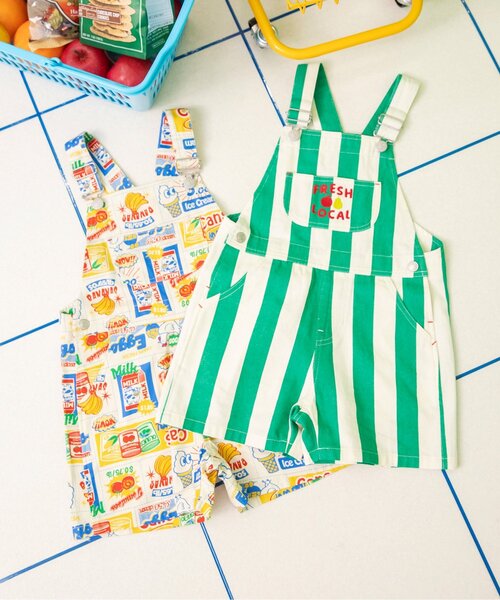 BREEZE(ブリーズ)の「BREEZEMART ショートサロペット(サロペット/オーバーオール・キッズ・アイボリー/グリーン・90/110/130)」の16枚目の写真