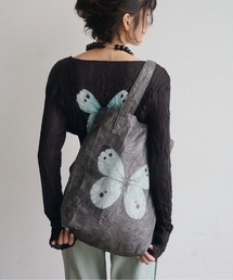 musubore | wrinkly leather print tote bag / しわレザープリントトート(トートバッグ)