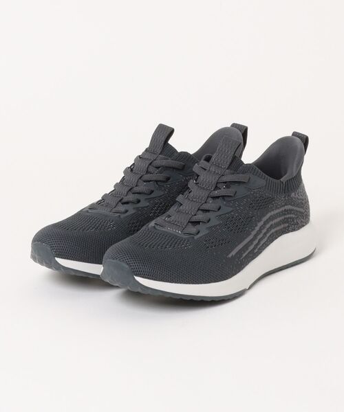 ABC-MART(エービーシーマート)の「ABC SELECT エービーシーセレクト QS KNIT SNEAKER ニットスニーカー W1053 DK.GRAY(スニーカー・レディース・ブラック・8/7h/7/6h/6/5h)」の1枚目の写真