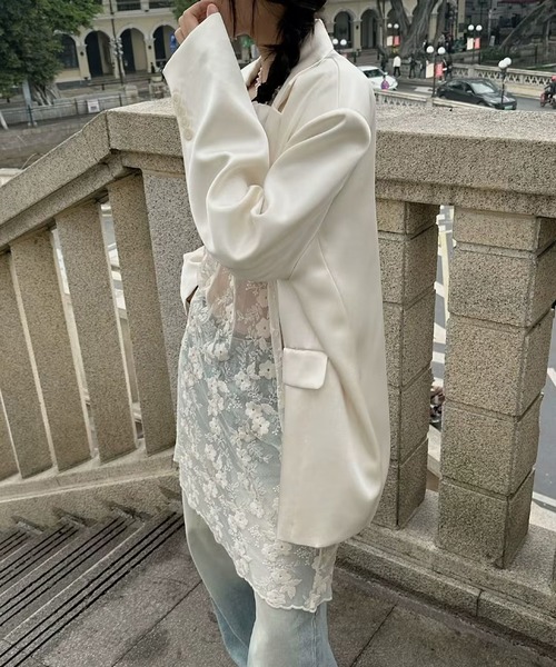 AsheKsha(アシクシャ)の「Vネックノースリーブロングチュニック(その他トップス・レディース・ホワイト・M)」の2枚目の写真