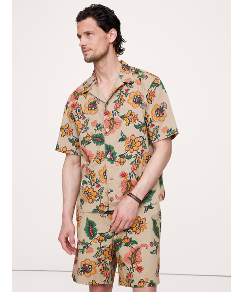 Banana Republic(バナナリパブリック)の「リラックスフィット コットンポプリン リゾートシャツ(シャツ/ブラウス・メンズ・ナチュラル/ブラウン・XL/L/M/S)」の3枚目の写真