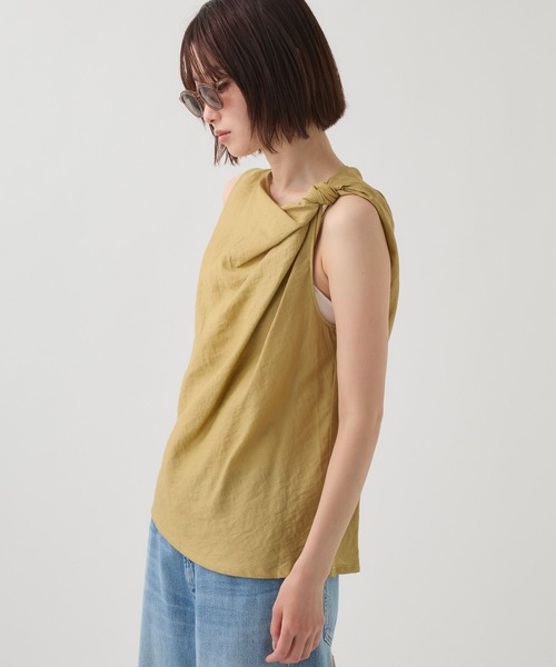 BABYLONE(バビロン)の「【TELA】ツイストショルダーブラウス(シャツ/ブラウス・レディース・ラベンダー/ベージュ・フリー)」の4枚目の写真