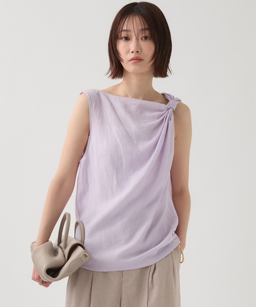 BABYLONE(バビロン)の「【TELA】ツイストショルダーブラウス(シャツ/ブラウス・レディース・ラベンダー/ベージュ・フリー)」の11枚目の写真