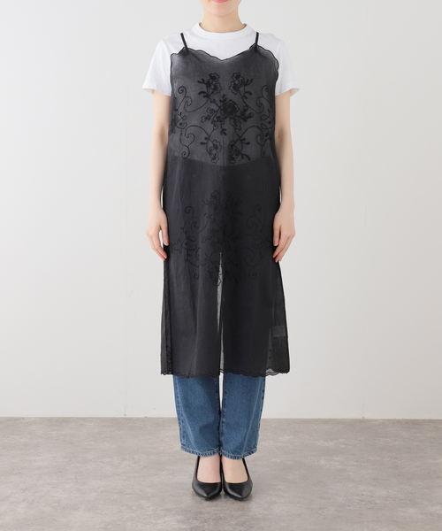 sara mallika（サラ マリカ）の「【SARA MALLIKA/サラマリカ】 Organza Aari Embroidery Cam：ワンピース（ワンピース・レディース・ブラック・FREE）」の9枚目の写真