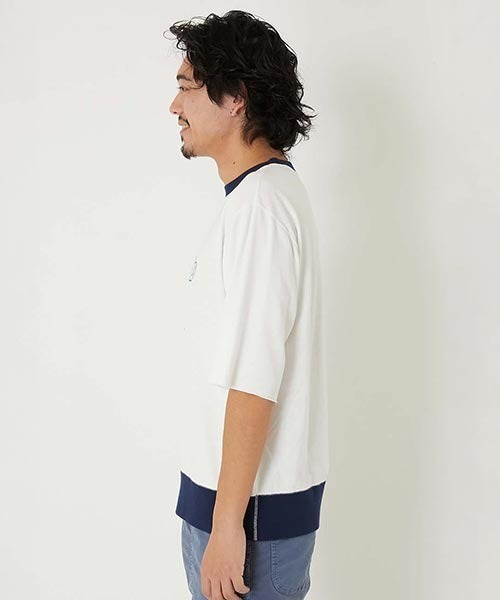 HOLLYWOOD RANCH MARKET(ハリウッドランチマーケット)の「サマーウラケ レフトハンド ドローイングガール Tシャツ(Tシャツ/カットソー・メンズ・チャコール/ネイビー・L/S/M/XL)」の10枚目の写真