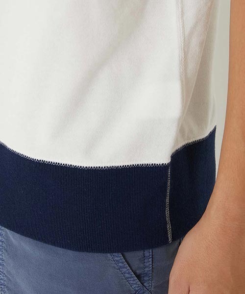 HOLLYWOOD RANCH MARKET(ハリウッドランチマーケット)の「サマーウラケ レフトハンド ドローイングガール Tシャツ(Tシャツ/カットソー・メンズ・チャコール/ネイビー・L/S/M/XL)」の4枚目の写真