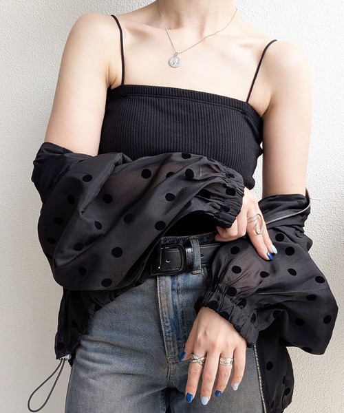 styiro(スタイロ)の「華奢ストラップカップ付きリブキャミソールブラトップ チューブトップ(キャミソール・レディース・ブラック/ホワイト/ベージュ/ベージュ系その他・M/FREE)」の22枚目の写真