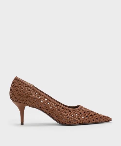 CHARLES & KEITH（チャールズ & キース）の「ウーブン ポインテッド スティレット パンプス（パンプス・レディース・ブラック/ブラウン・24.5cm/23.5cm/23cm/22.5cm/25cm）」の5枚目の写真