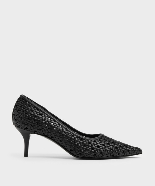 CHARLES & KEITH(チャールズ & キース)の「ウーブン ポインテッド スティレット パンプス(パンプス・レディース・ブラック/ブラウン・24.5cm/23.5cm/23cm/22.5cm/25cm)」の7枚目の写真