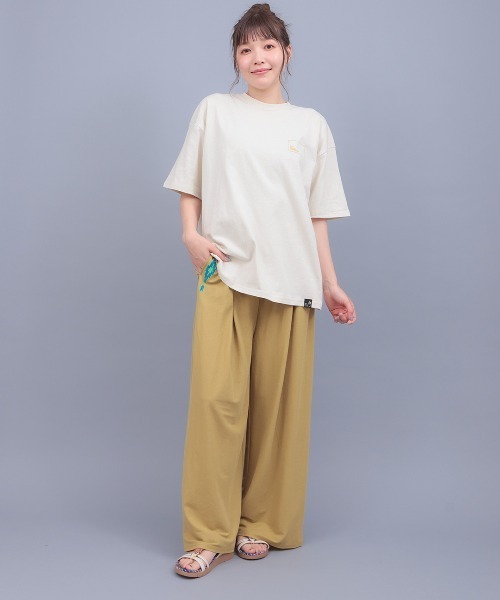 チチカカ（チチカカ）の「go slow caravan ＵＳＡコットンスクエアロゴＴシャツ（Tシャツ/カットソー・レディース・ネイビー/アイボリー/イエロー/グリーン・LARGE/MEDIUM）」の19枚目の写真