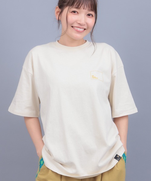 チチカカ（チチカカ）の「go slow caravan ＵＳＡコットンスクエアロゴＴシャツ（Tシャツ/カットソー・レディース・ネイビー/アイボリー/イエロー/グリーン・LARGE/MEDIUM）」の20枚目の写真