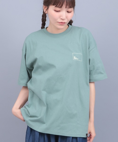 チチカカ（チチカカ）の「go slow caravan ＵＳＡコットンスクエアロゴＴシャツ（Tシャツ/カットソー・レディース・ネイビー/アイボリー/イエロー/グリーン・LARGE/MEDIUM）」の22枚目の写真