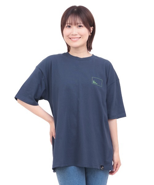 チチカカ（チチカカ）の「go slow caravan ＵＳＡコットンスクエアロゴＴシャツ（Tシャツ/カットソー・レディース・ネイビー/アイボリー/イエロー/グリーン・LARGE/MEDIUM）」の7枚目の写真