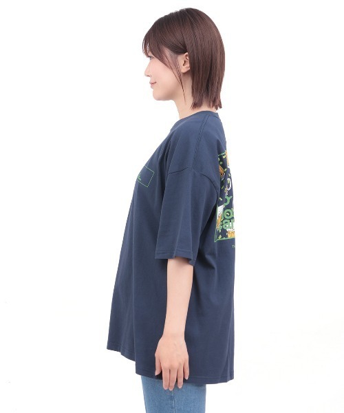チチカカ（チチカカ）の「go slow caravan ＵＳＡコットンスクエアロゴＴシャツ（Tシャツ/カットソー・レディース・ネイビー/アイボリー/イエロー/グリーン・LARGE/MEDIUM）」の9枚目の写真