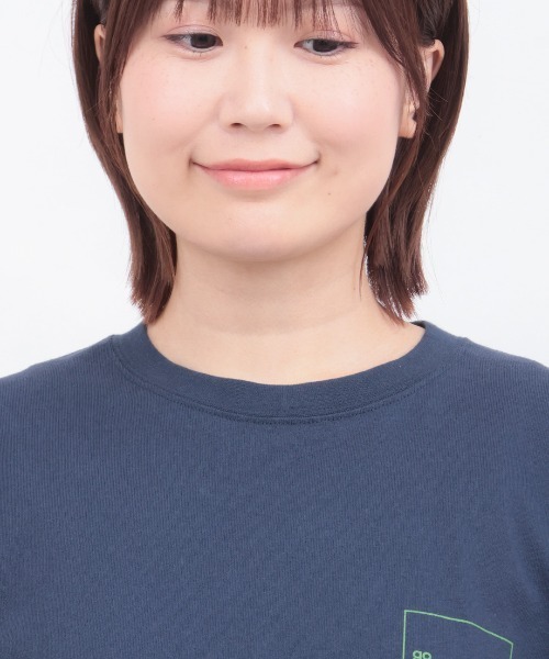 チチカカ（チチカカ）の「go slow caravan ＵＳＡコットンスクエアロゴＴシャツ（Tシャツ/カットソー・レディース・ネイビー/アイボリー/イエロー/グリーン・LARGE/MEDIUM）」の10枚目の写真