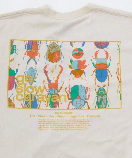 チチカカ（チチカカ）の「go slow caravan ＵＳＡコットンスクエアロゴＴシャツ（Tシャツ/カットソー・レディース・ネイビー/アイボリー/イエロー/グリーン・LARGE/MEDIUM）」の12枚目の写真